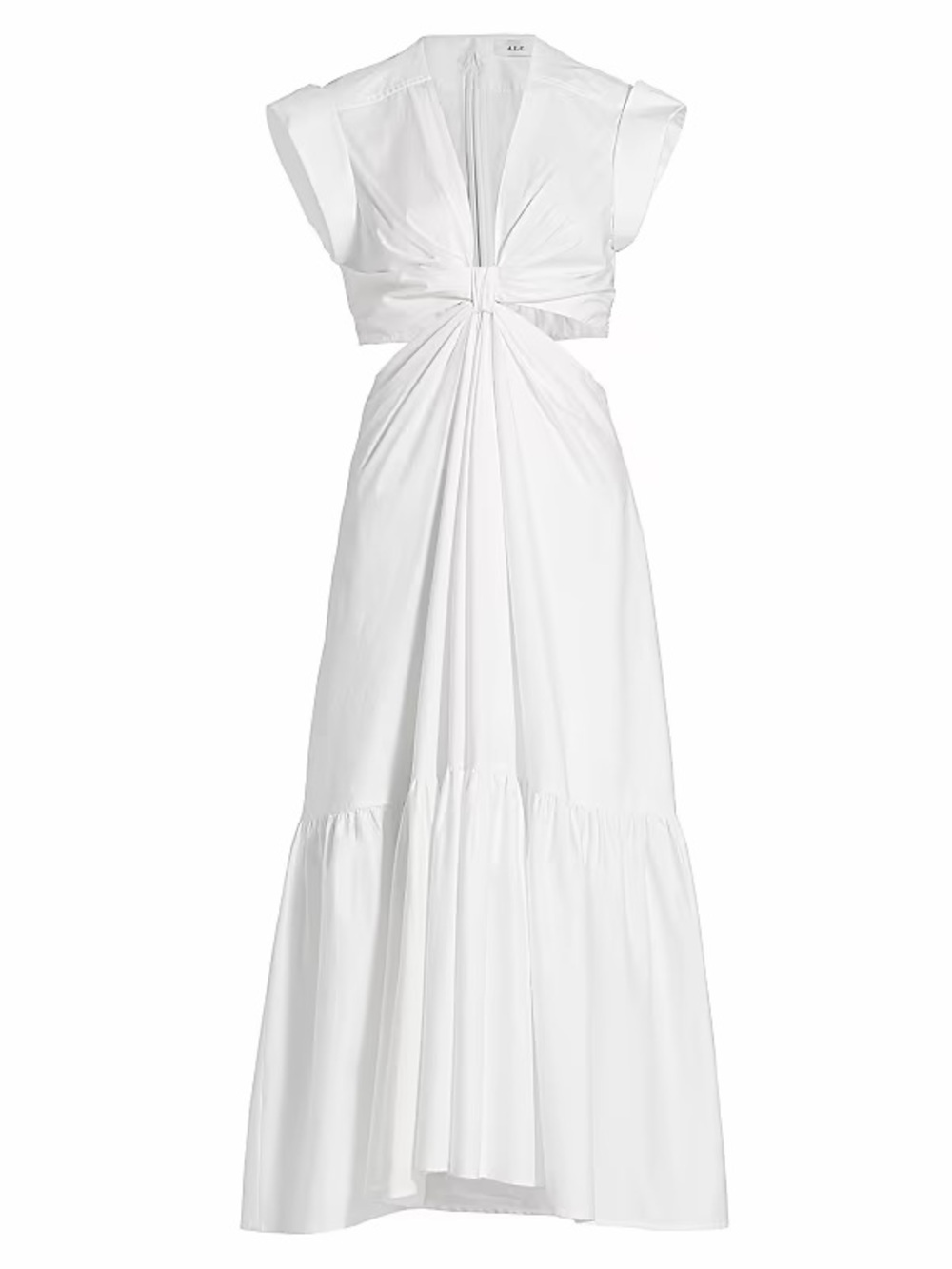 A.L.C. Alexandria White Twisted Cutout Maxi Dress - Picture 3 of 4